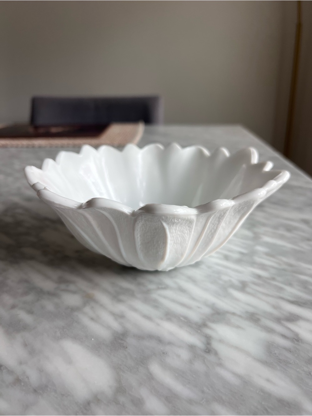 Vintage Indiana Glass White Floral Bowl